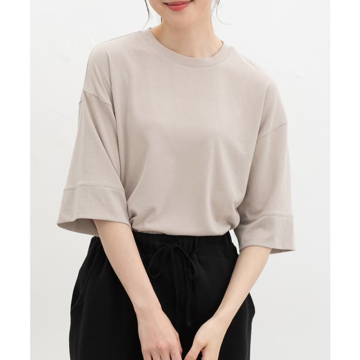 グレージュ | トップス Tシャツ ５分袖Tシャツ | Honeys