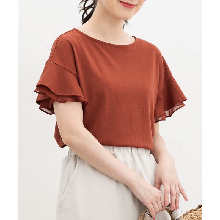 ダークオレンジ | トップス カットソー 半袖 | Honeys