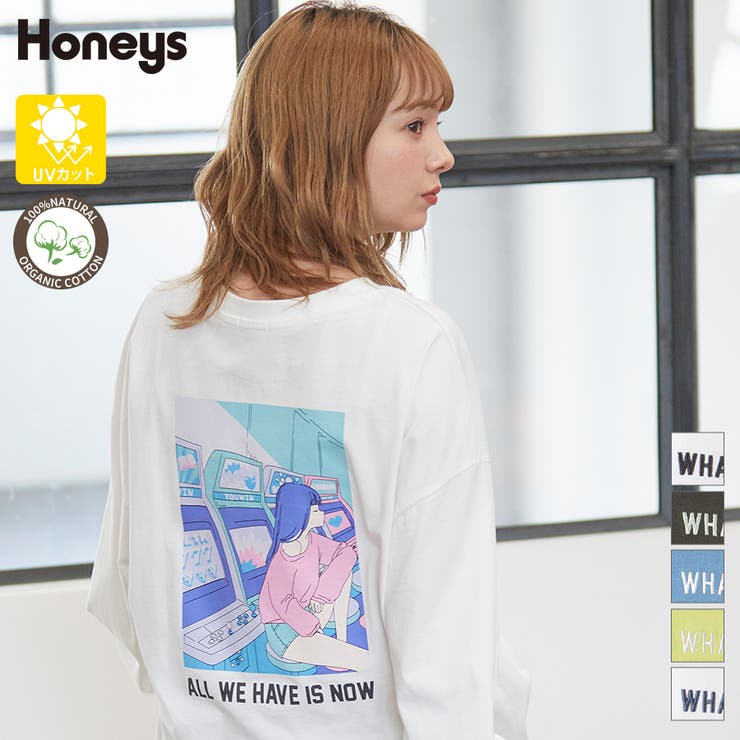 Tシャツ 長袖 綿 品番 Hnsw Honeys ハニーズ のレディースファッション通販 Shoplist ショップリスト
