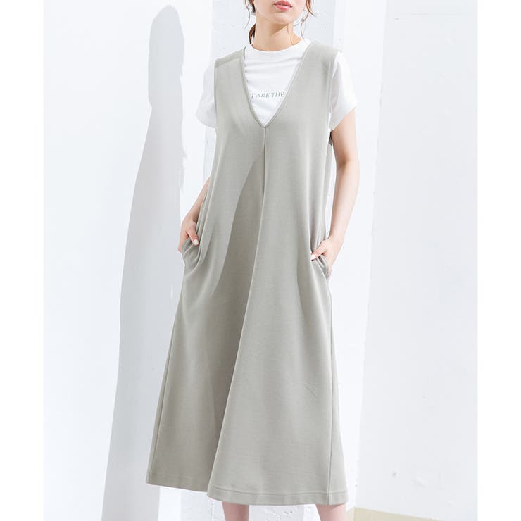 カーキ | ワンピース ジャンスカ ジャンパースカート | Honeys