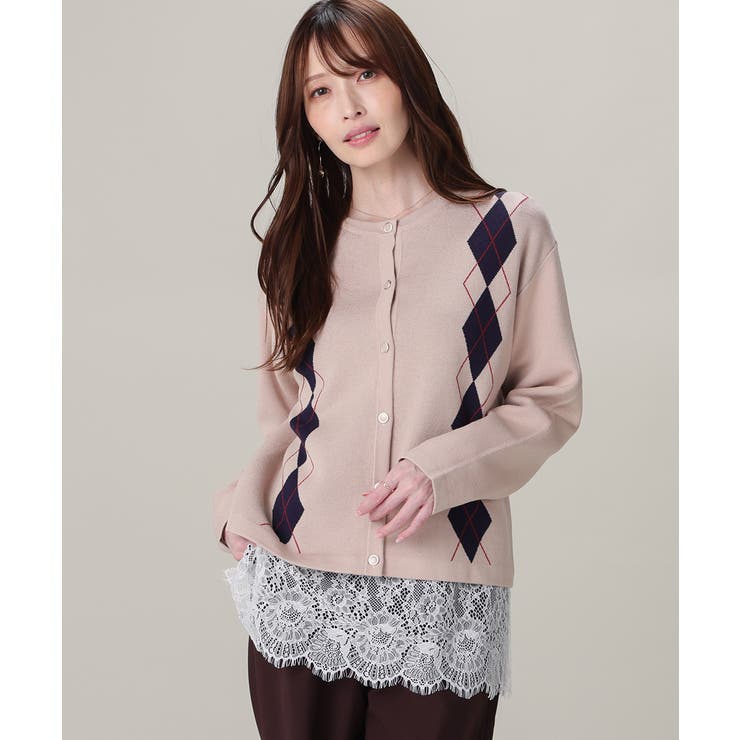 ベージュ×コン | トップス カーディガン 長袖 | Honeys