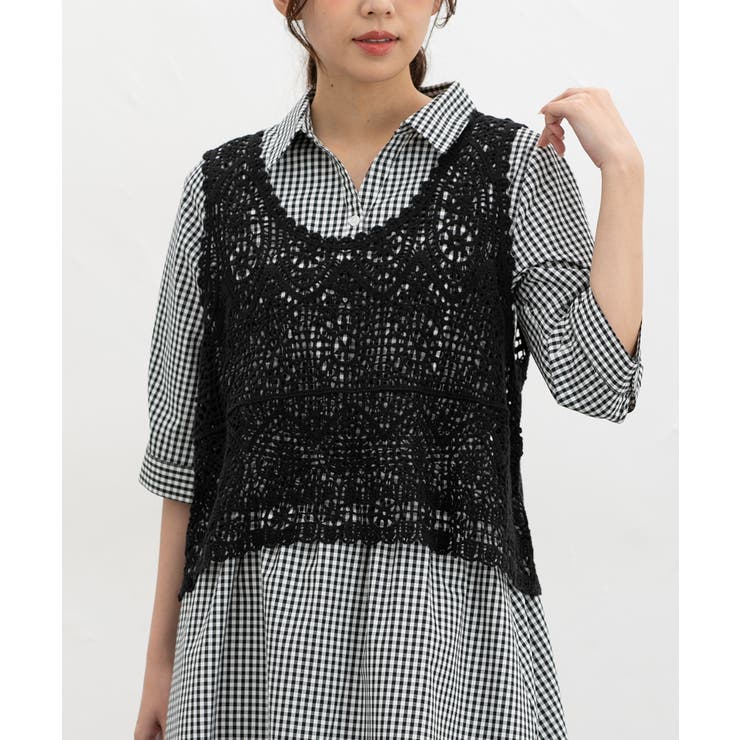 ブラック | トップス ベスト ジレ | Honeys