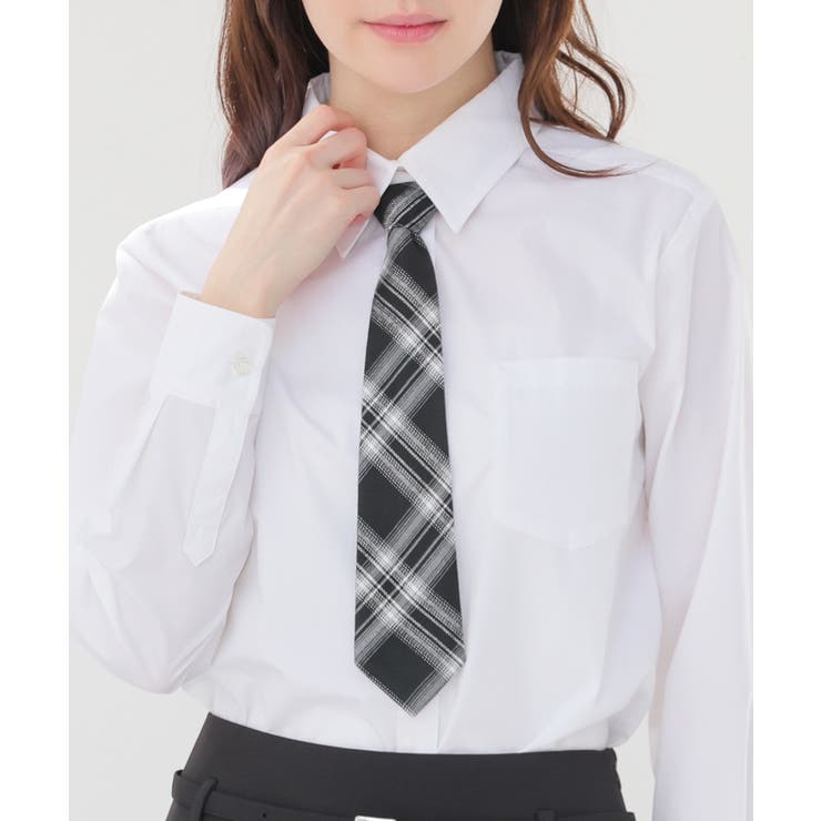 クロチェック | ネクタイ 制服ネクタイ 無地 | Honeys
