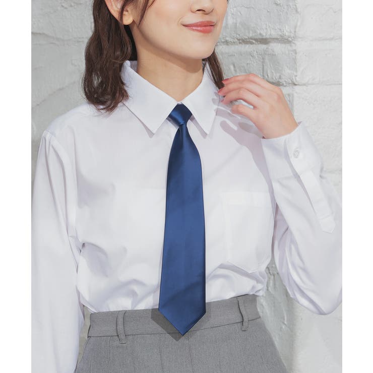 ネイビー | ネクタイ 制服ネクタイ 無地 | Honeys