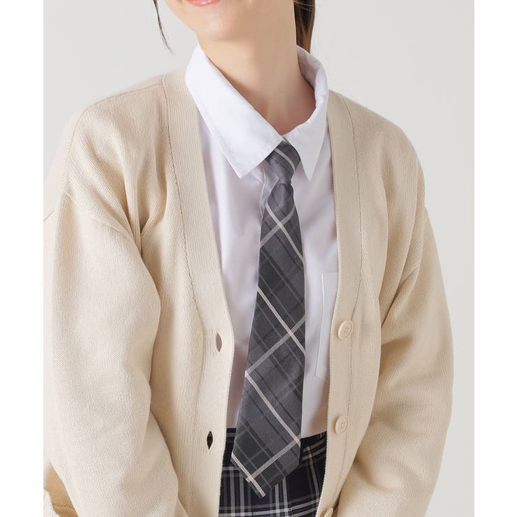 グレー×ピンク | ネクタイ 制服ネクタイ 無地 | Honeys