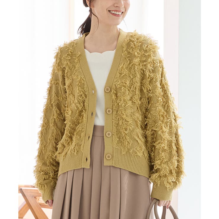 イエロー | トップス カーディガン 長袖 | Honeys