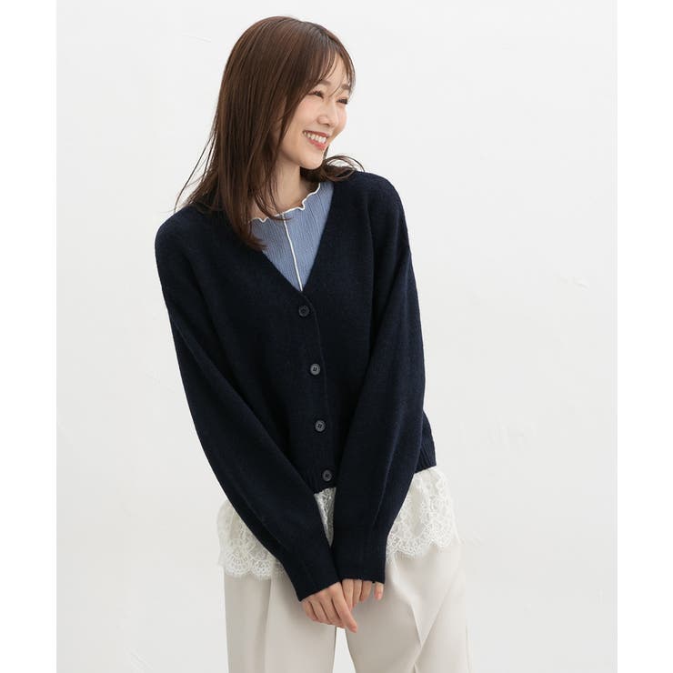 ネイビー | トップス カーディガン 長袖 | Honeys