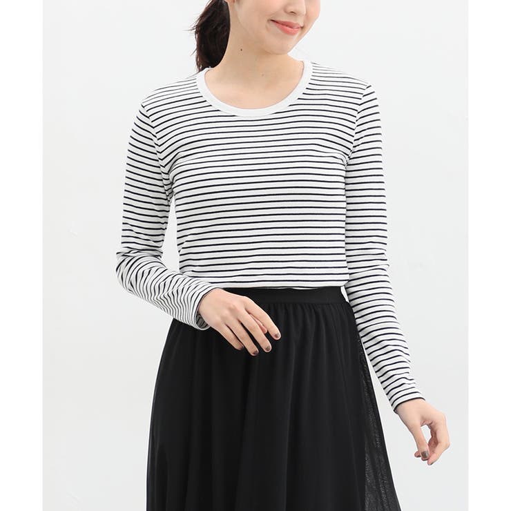 オフ×クロ | トップス 長袖 丸首 | Honeys