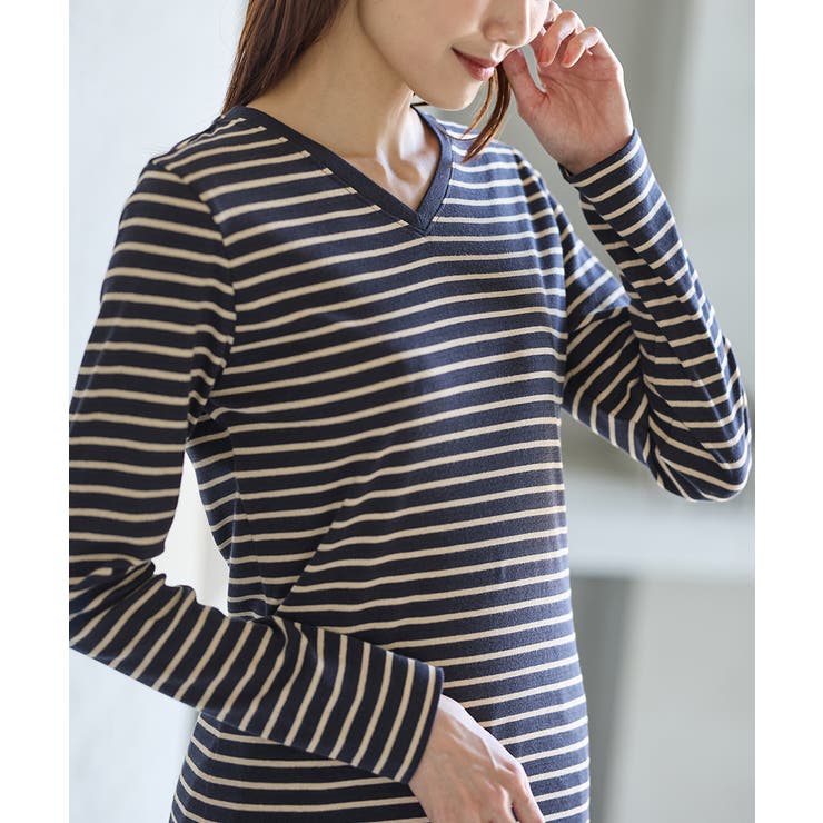 コン×ベージュ | トップス カットソー 長袖 | Honeys