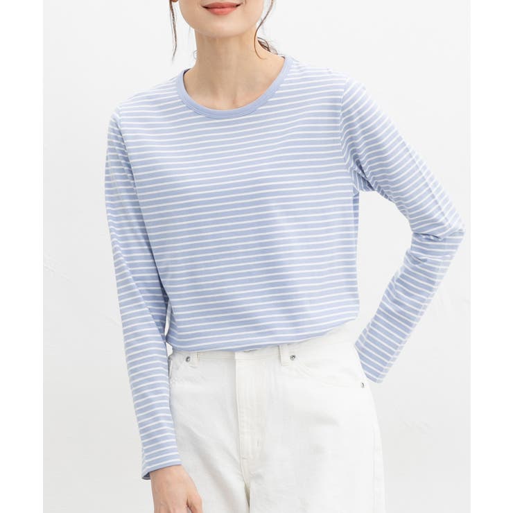 サックス×オフ | トップス Tシャツ カットソー | Honeys