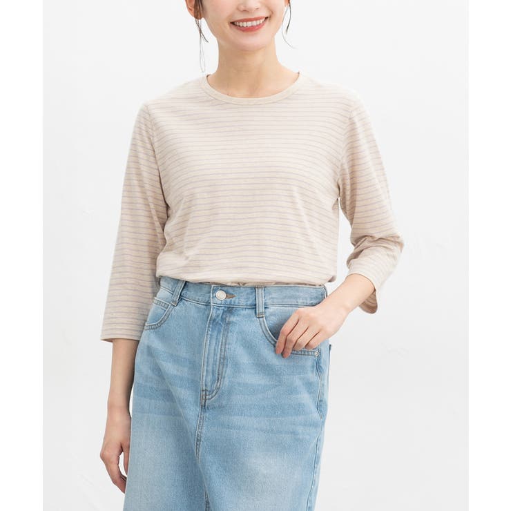 パープルボーダー | トップス Tシャツ カットソー | Honeys