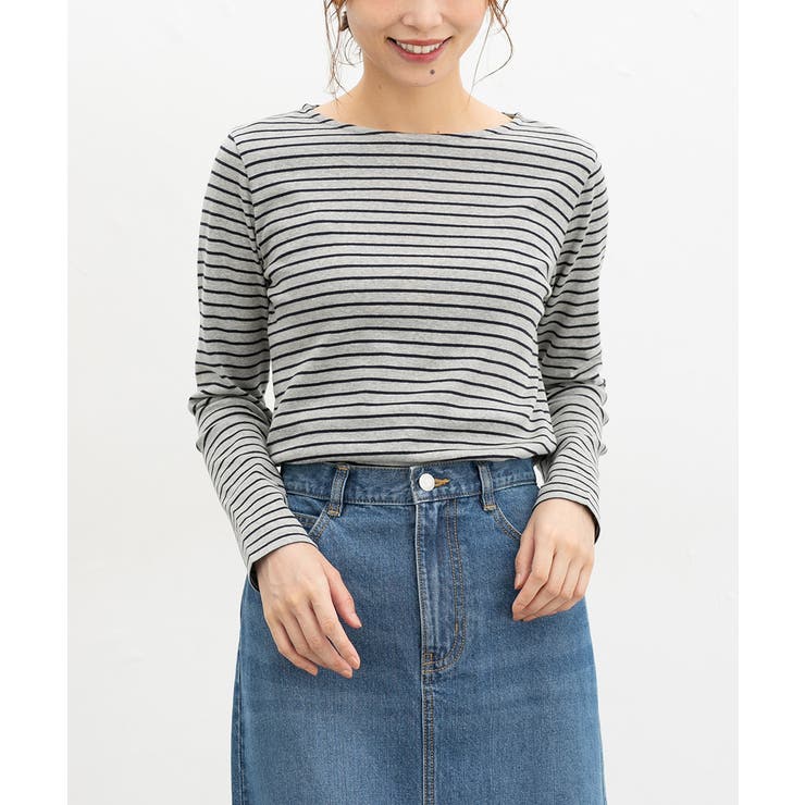 杢グレー×コン | トップス Tシャツ ロンT | Honeys