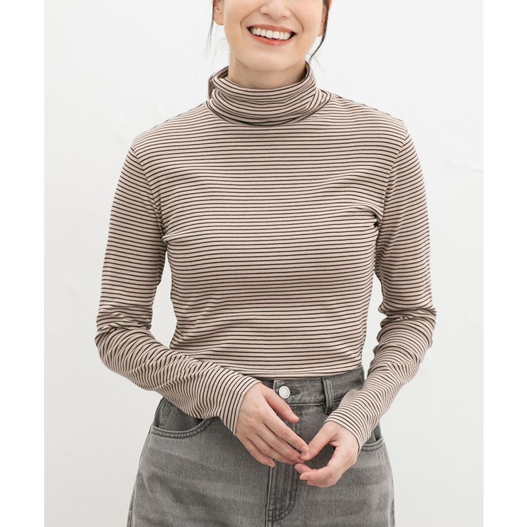 グレーボーダー | トップス カットソー 長袖 | Honeys