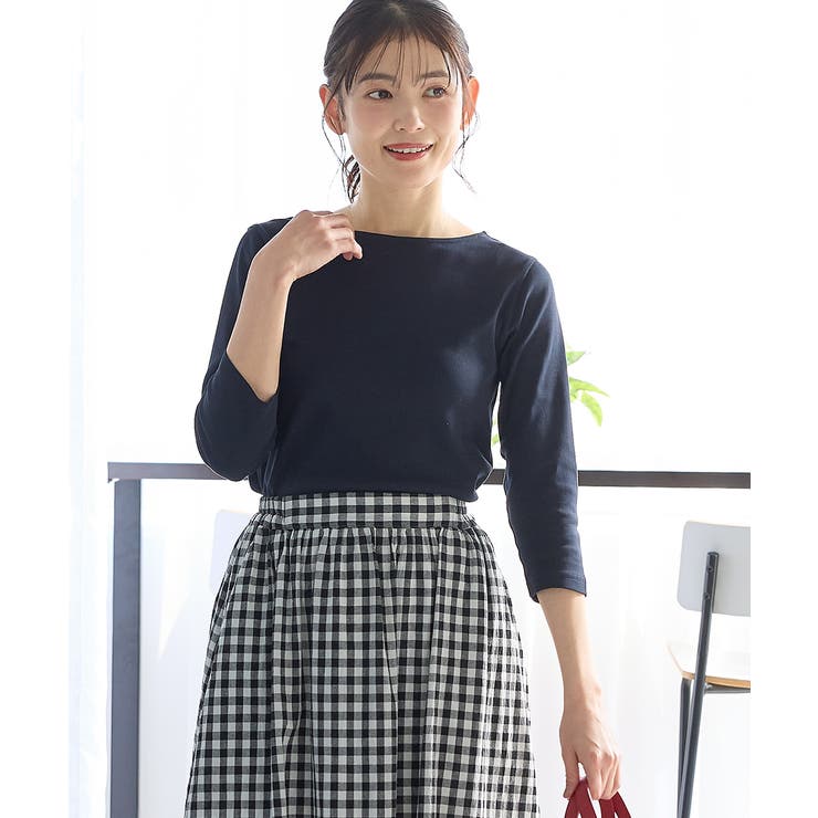 ネイビー | トップス Tシャツ ７分袖Tシャツ | Honeys