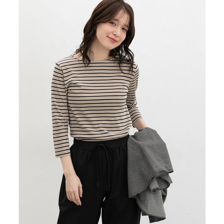 ベージュ×コン | トップス Tシャツ ７分袖Tシャツ | Honeys