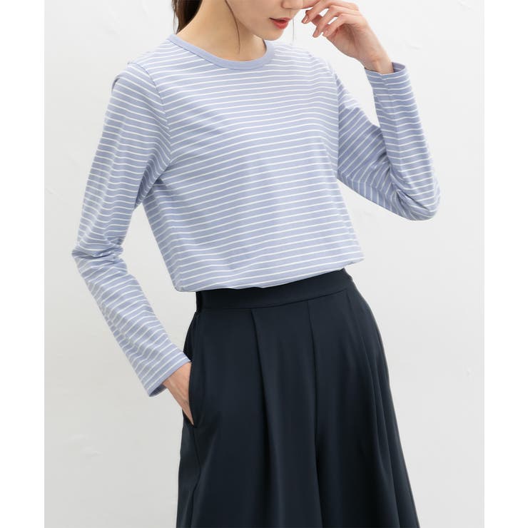 サックス×オフ | トップス Tシャツ ロンＴ | Honeys