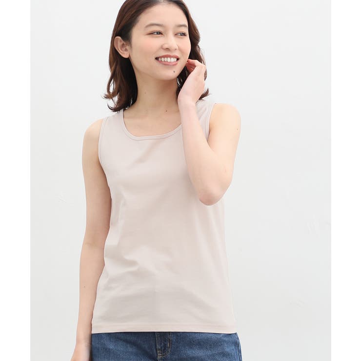 ベージュ | トップス タンクトップ オーガニックコットン | Honeys