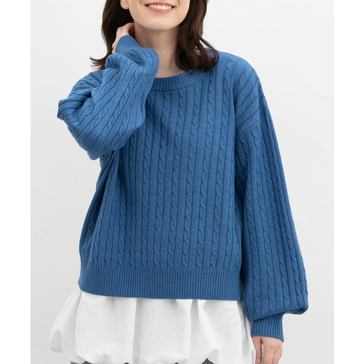 杢ブルー | トップス ニット セーター | Honeys