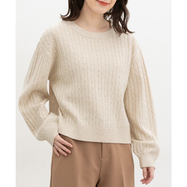 杢ベージュ | トップス ニット セーター | Honeys