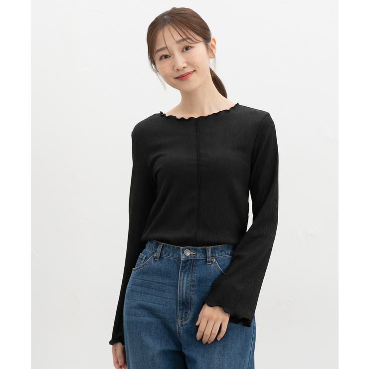 ブラック | トップス カットソー 長袖 | Honeys