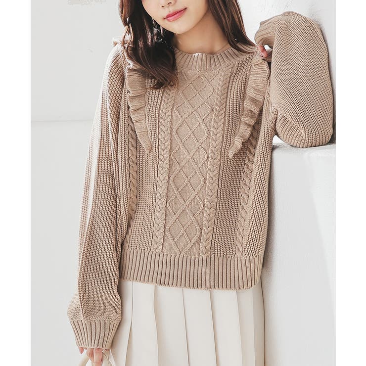 ベージュ | トップス ニット セーター | Honeys