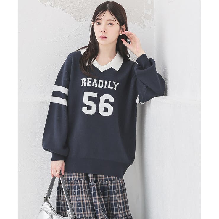 ネイビー | トップス ニット セーター | Honeys