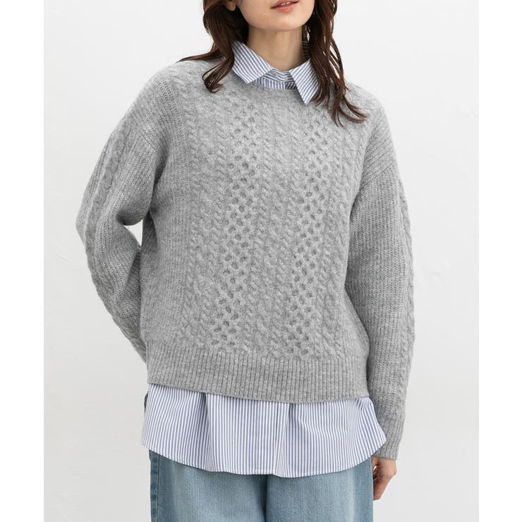 杢グレー | トップス ニット セーター | Honeys