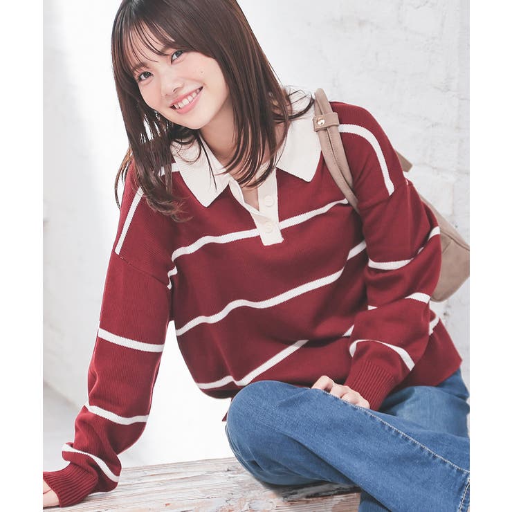 アカボーダー | トップス ニット セーター | Honeys