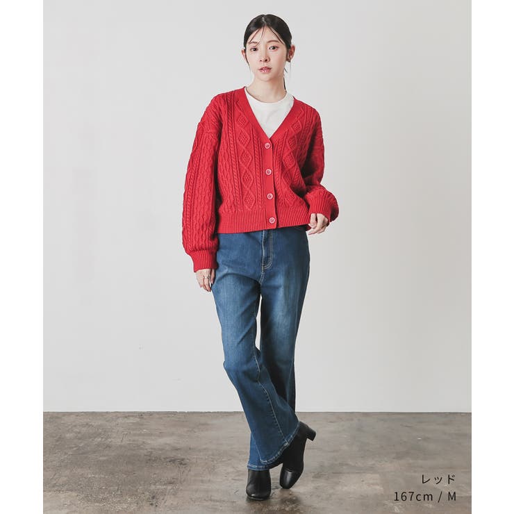 トップス カーディガン 長袖 | Honeys | 詳細画像4 