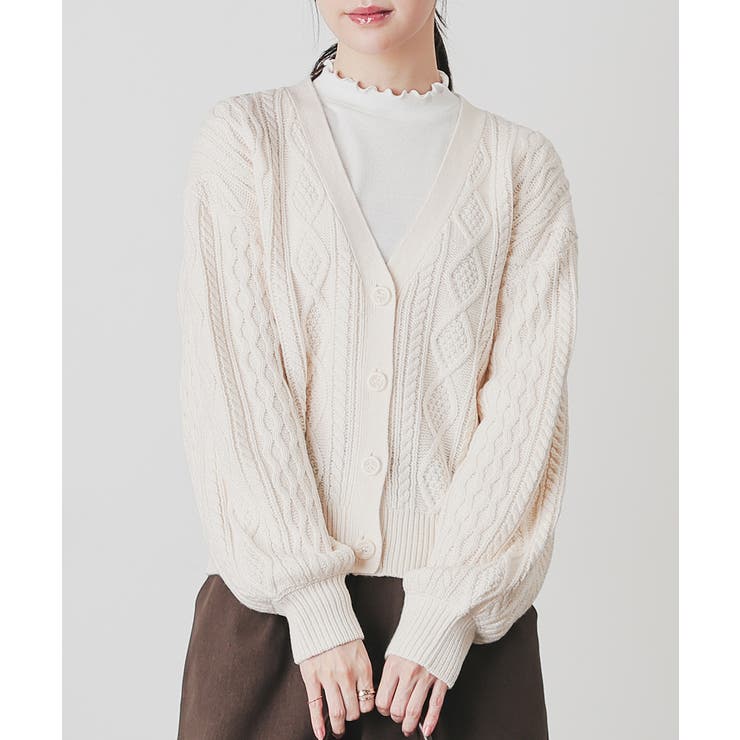 アイボリー | トップス カーディガン 長袖 | Honeys