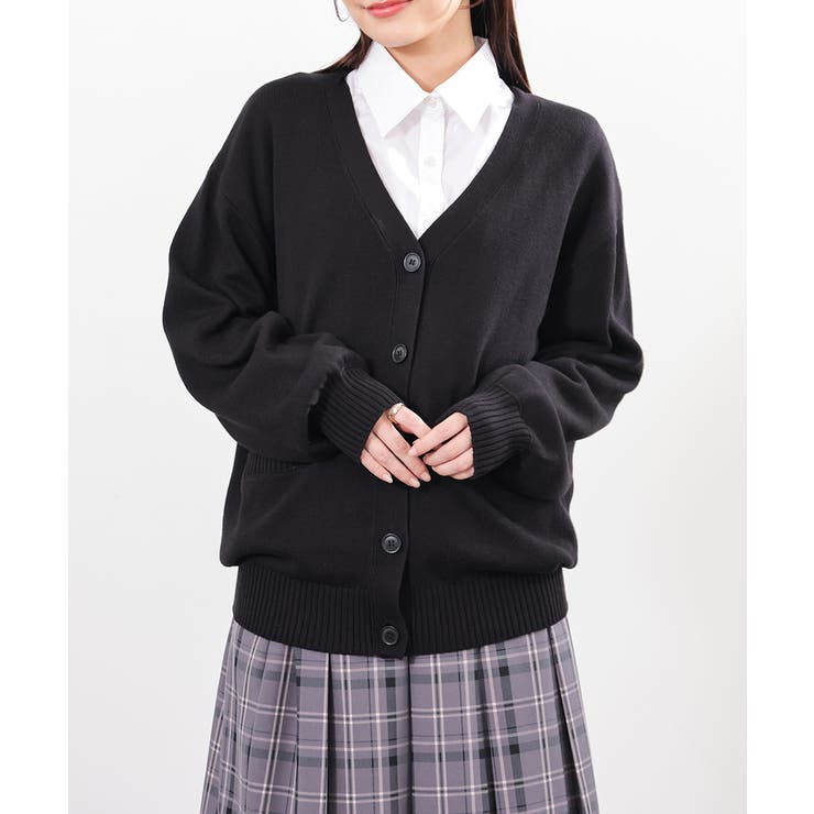 ブラック | トップス カーディガン 長袖 | Honeys