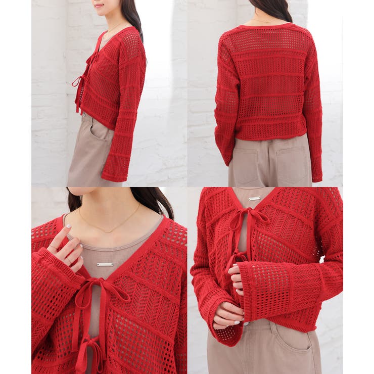 トップス カーディガン 長袖 | Honeys | 詳細画像16 