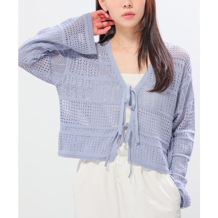 サックス | トップス カーディガン 長袖 | Honeys