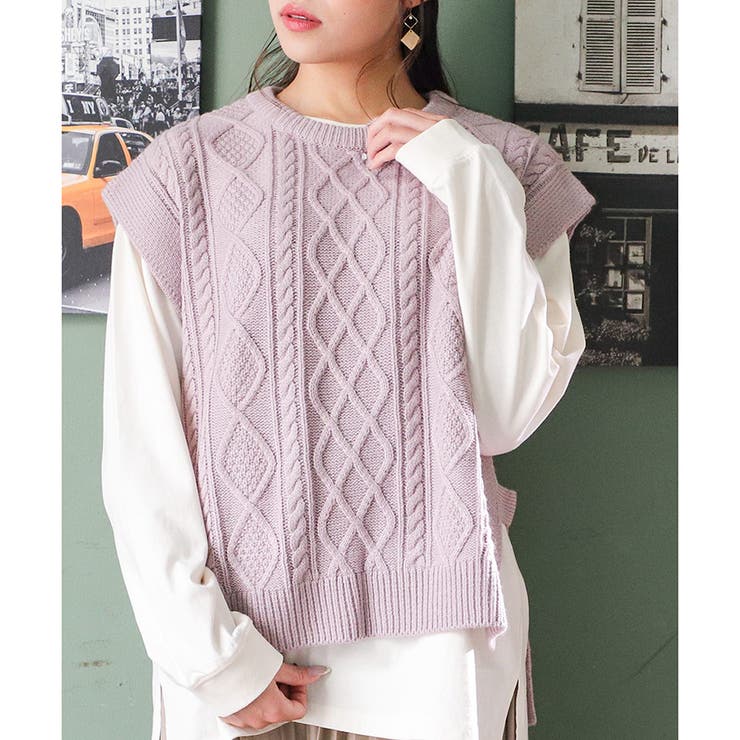 トップス ニット ベスト 品番 Hnsw Honeys ハニーズ のレディースファッション通販 Shoplist ショップリスト