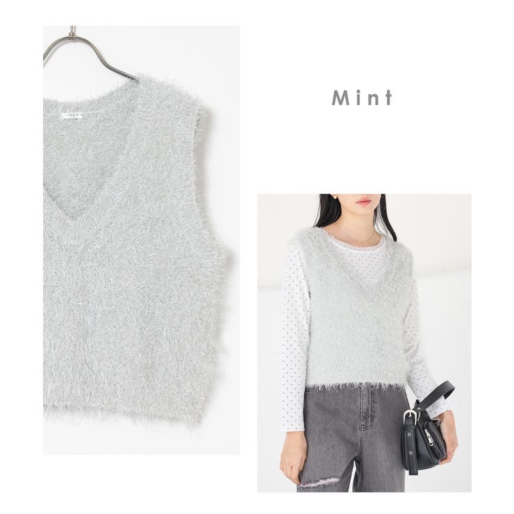 トップス ニット ベスト | Honeys | 詳細画像14 