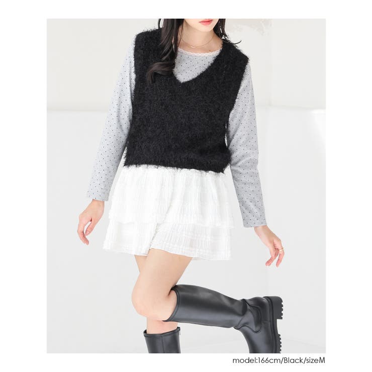 トップス ニット ベスト | Honeys | 詳細画像6 