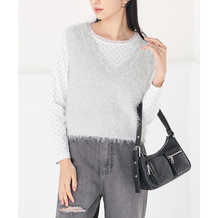 ミント | トップス ニット ベスト | Honeys