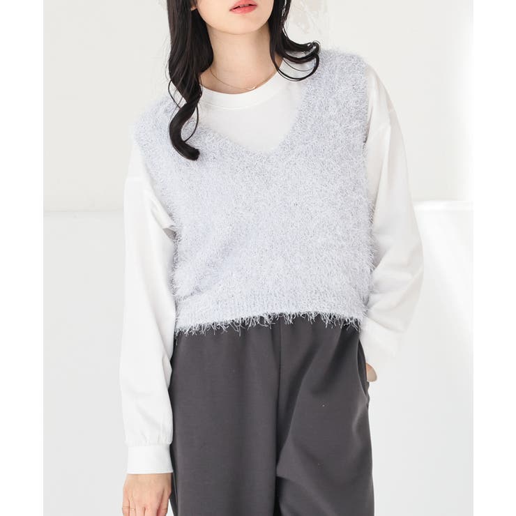 グレー | トップス ニット ベスト | Honeys