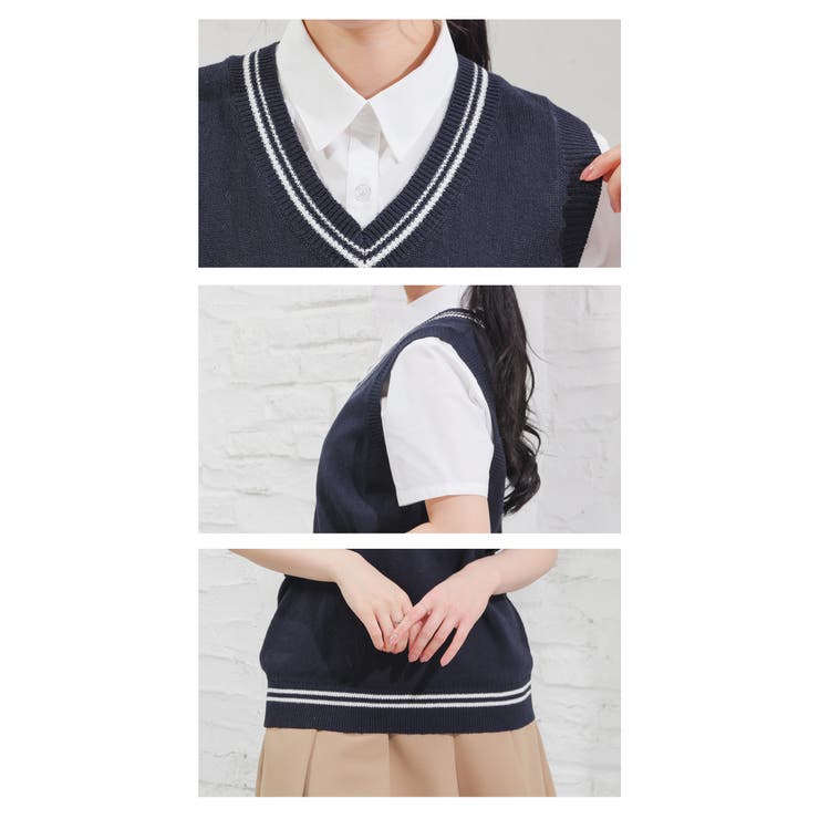 トップス ベスト スクールベスト | Honeys | 詳細画像8 