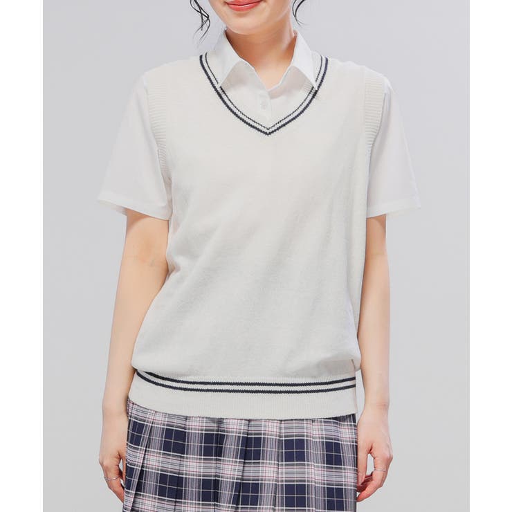 アイボリー | トップス ベスト スクールベスト | Honeys