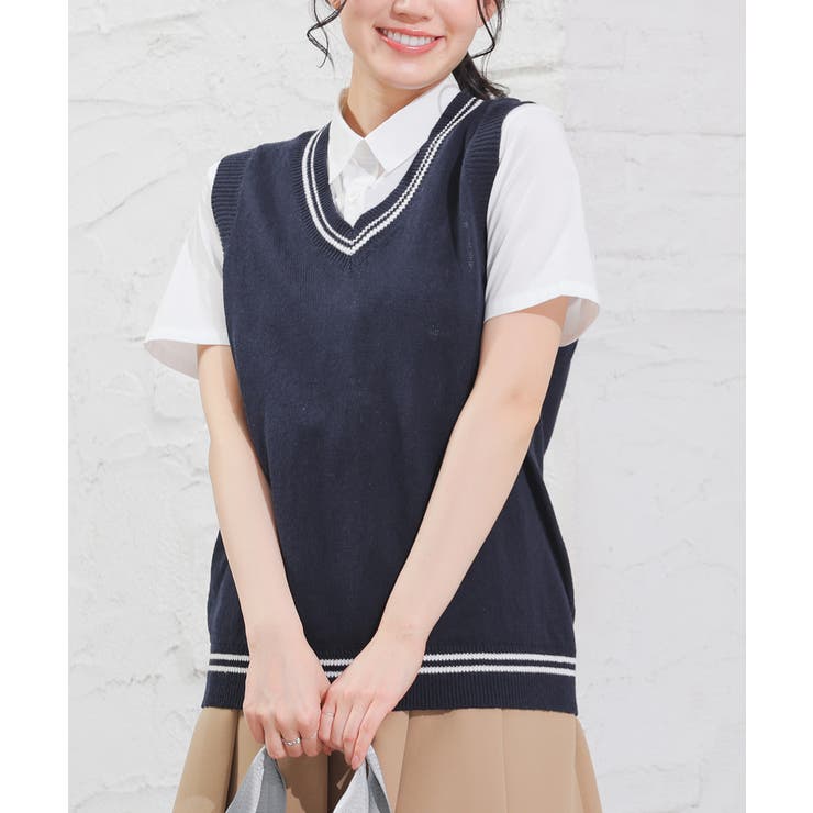 ネイビー | トップス ベスト スクールベスト | Honeys