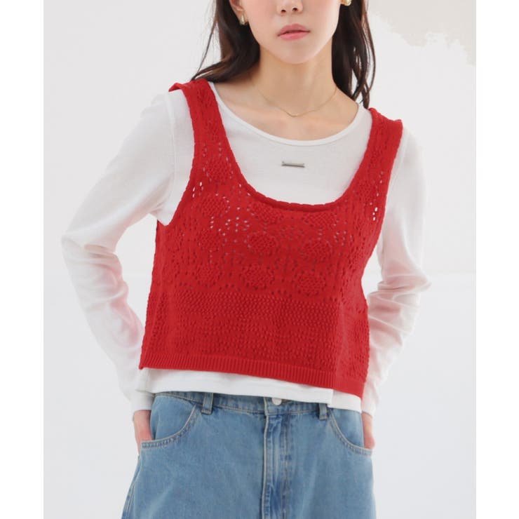 トップス ビスチェ ニット | Honeys | 詳細画像11 