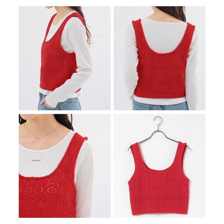 トップス ビスチェ ニット | Honeys | 詳細画像16 