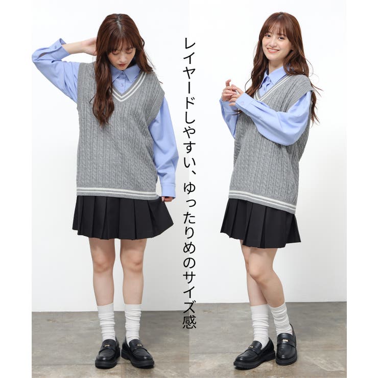 トップス ベスト ニット | Honeys | 詳細画像3 