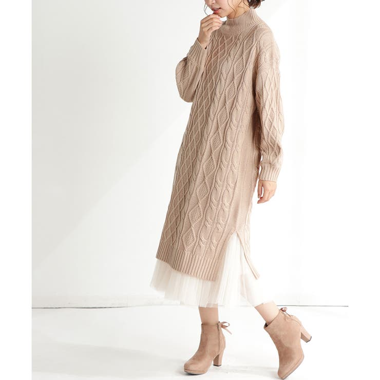 ハニーズ ケーブルハイネックワンピ Web限定llサイズ有 品番 Hnsw Honeys ハニーズ のレディースファッション通販 Shoplist ショップリスト