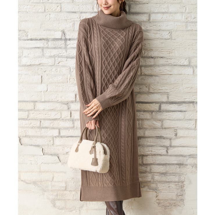 モカ | ワンピース 長袖 ロング丈 | Honeys