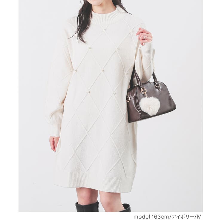 ワンピース 長袖 ミニ丈 | Honeys | 詳細画像4 