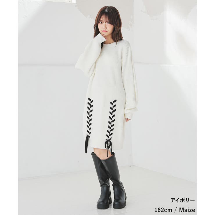 ワンピース 長袖 ミニ丈 | Honeys | 詳細画像4 