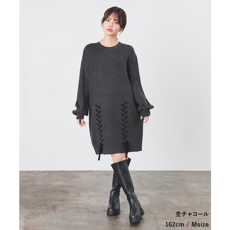 ワンピース 長袖 ミニ丈 | Honeys | 詳細画像6 