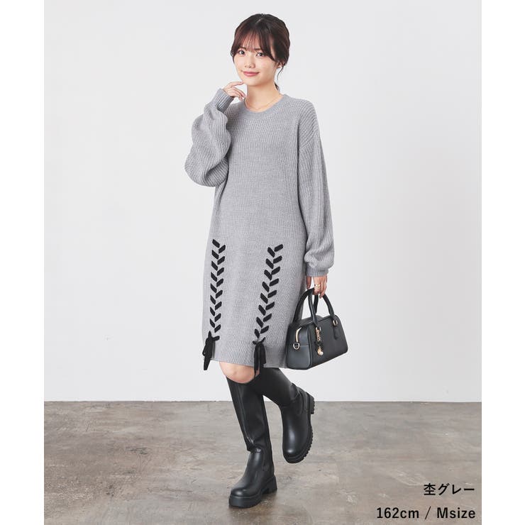 ワンピース 長袖 ミニ丈 | Honeys | 詳細画像9 